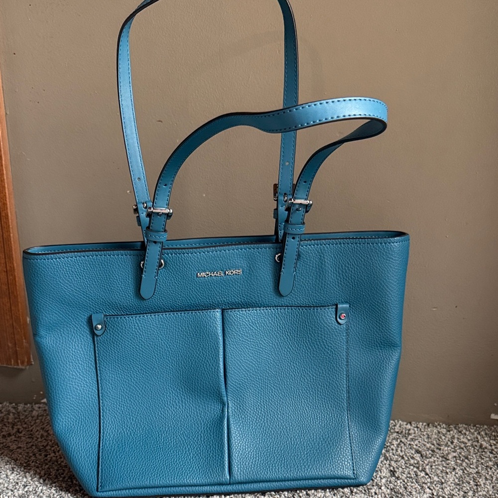 Michael Kors Teal Leather Tote